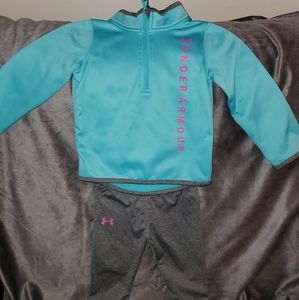 Girls Toddler Under Armour zip up and leggings